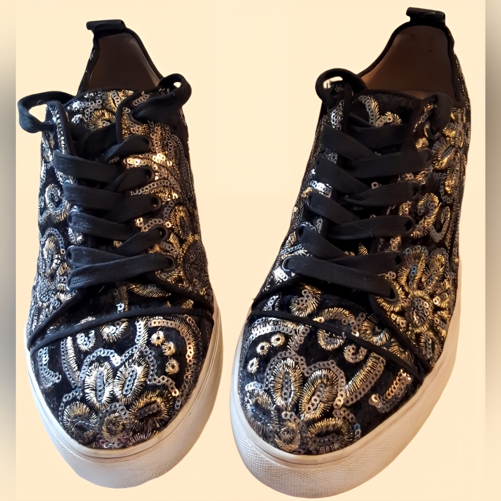 Karl Lagerfeld Paris Sequin Embellished Sneakers - Size 8M